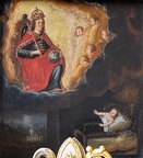 Obraz w zwieńczeniu ołtarza Trzech Króli
