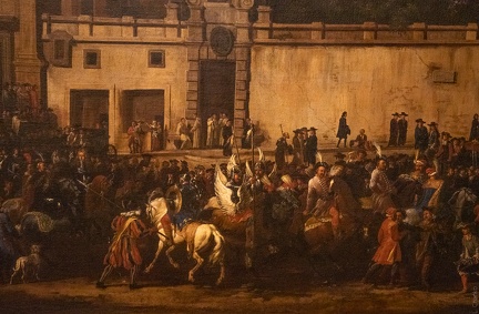 ,,Wjazd ambasady Michała Kazimierza Radziwiłła do Rzymu w 1680 r.” , fragment